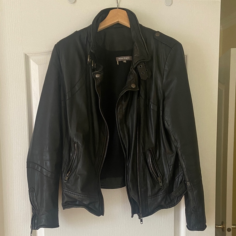 Classic Black Leather Jacket for Women
